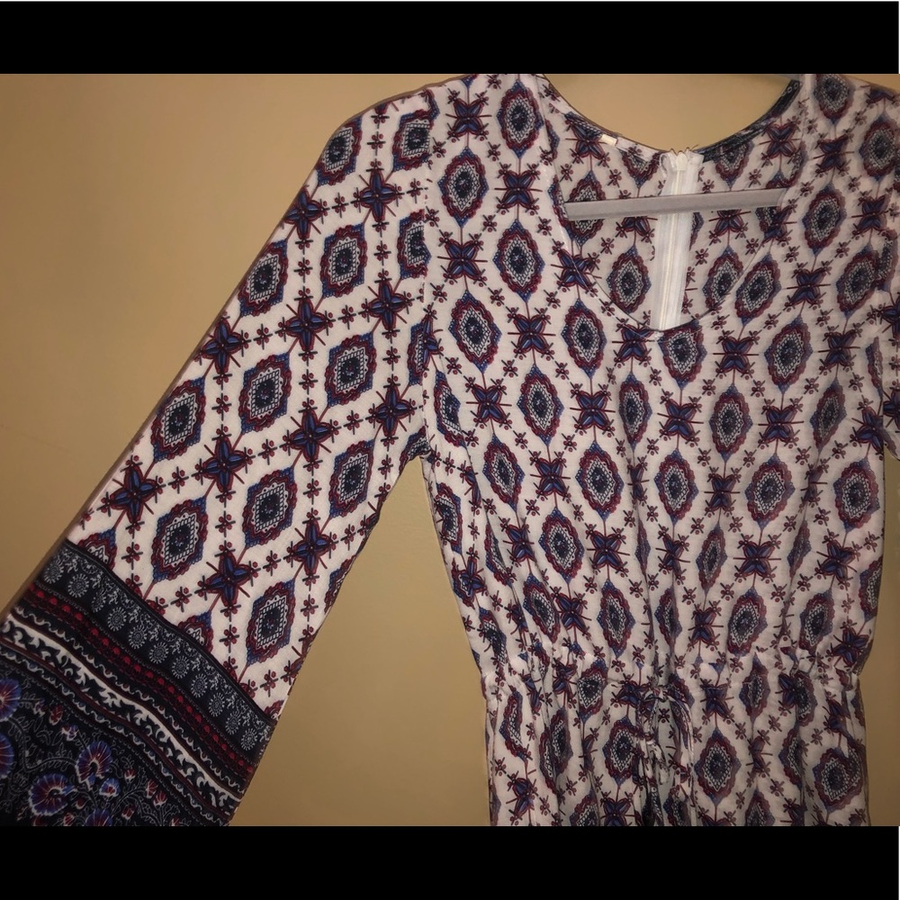 Long Sleeve Flowey Paisley Romper
